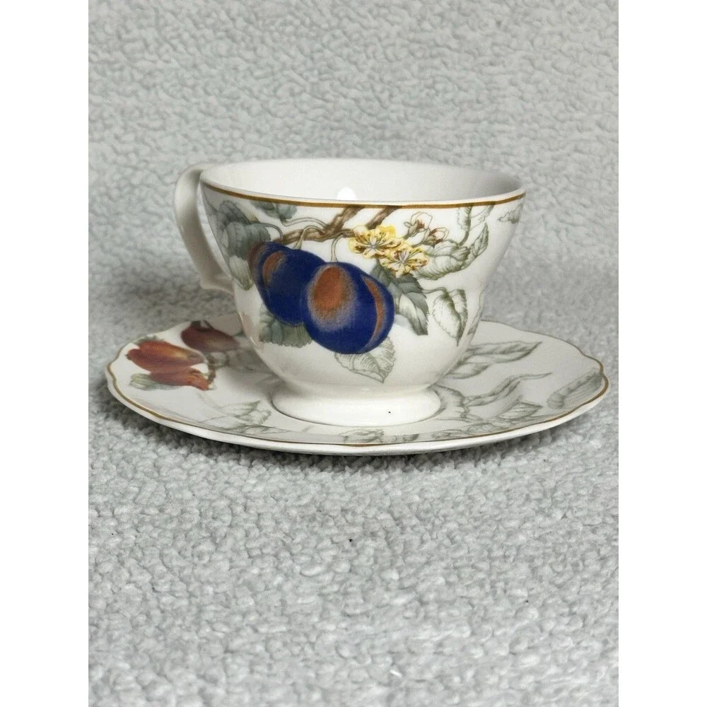 Charter Club Summer Grove Tea Coffee Cup & Saucer Set For One